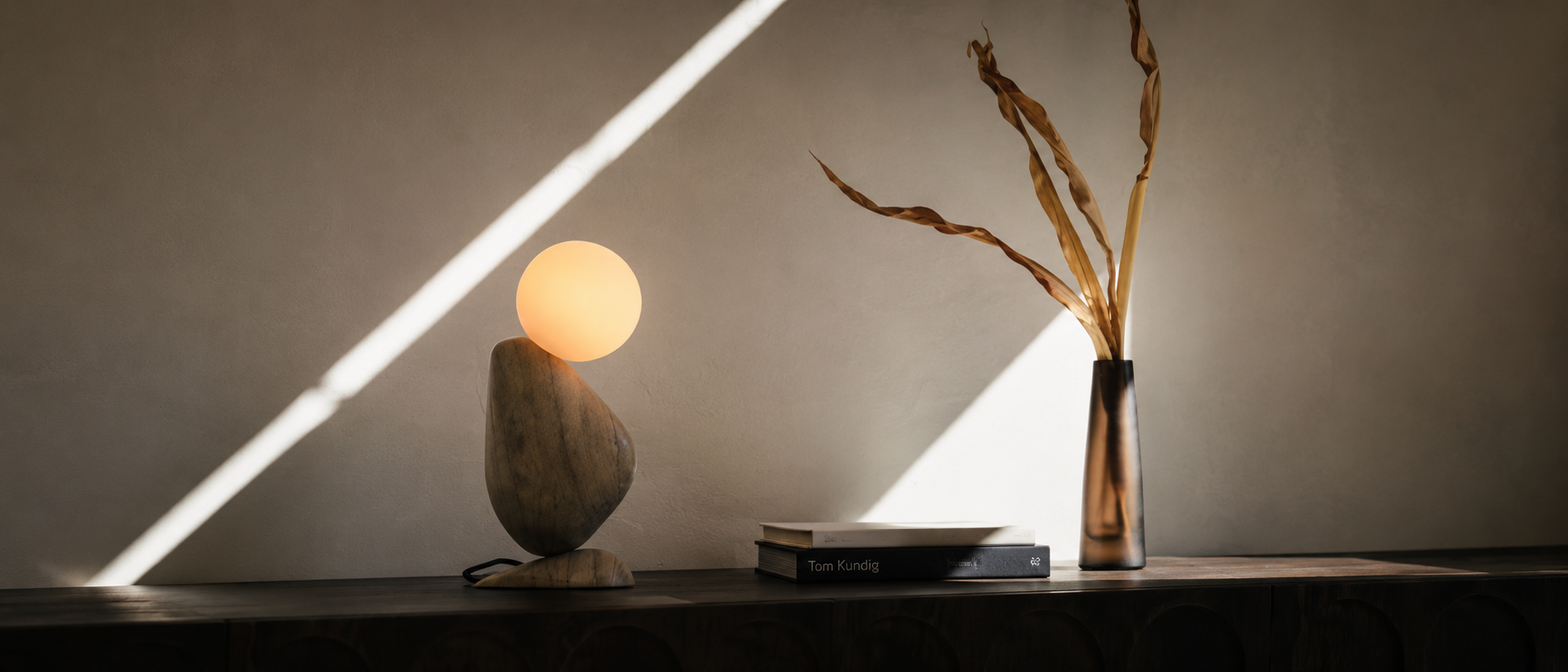 Decorative objects styled in a modern interior