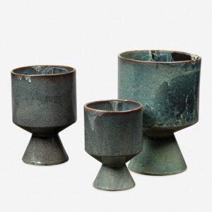 Geometric Ceramic Decorative Pots (Set of 3) - DefaultTitle